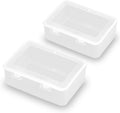 Clear Plastic Storage Containers Box with Lid (5.04x3.5x1.69 inch, 2 Pack), Rectangle Plastic Clear Storage Containers Box for Beads, Coins, Safety Pins and Other Craft Jewelry Watch Findings