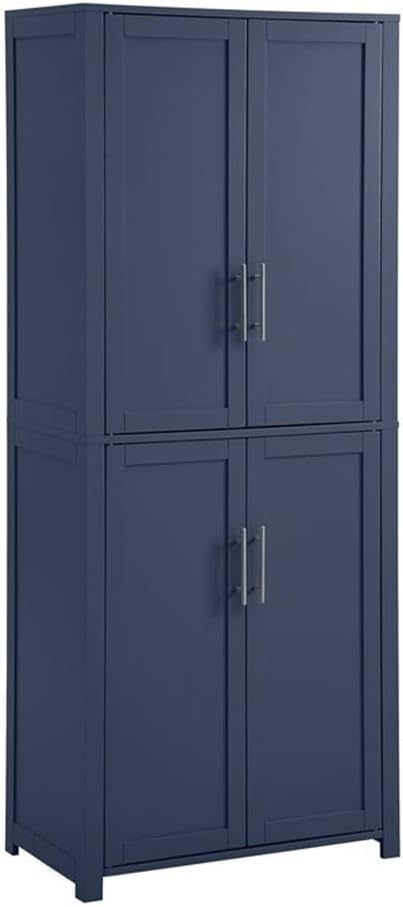 MAKLAINE Modern Traditional MDF Wood Kitchen Storage Pantry, 67" H x 28&...
