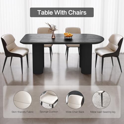 Guyii 62.99" Dining Table Set with 6 Chairs, Modern Kitchen Table Set, I...