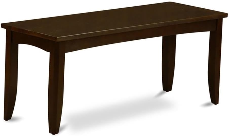 East West Furniture PFB-CAP-W Parfait Dining Table Bench with Wooden Seat, 52...