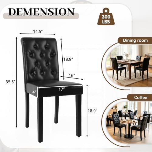 LSSPAID Dining Chairs Set of 6, Modern Armless Parsons Side Chairs, Upholster...