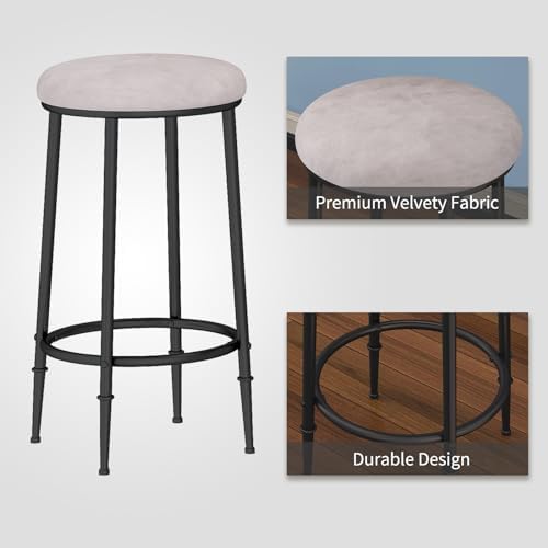 Bar Table Set for 3, 4 Piece Console Table with 3 Stools, Counter Height Kitc...