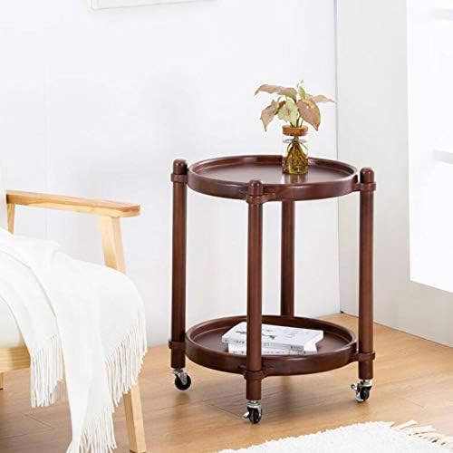 Telephone Table, Solid Wood Storage Rack，2-Tier Pallet Side Table，Outdoor &am...