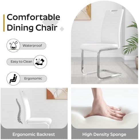 yeag Modern Dining Chairs Set of 4, Kitchen & Kitchen Room Chairs, with S...