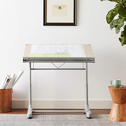 Stand Up Desk Store Adjustable Height and Angle Drafting Table Drawing Desk w...