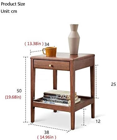 Telephone Table, Side Table with Drawer,Solid Wood Nightstand,Sofa Telephone ...