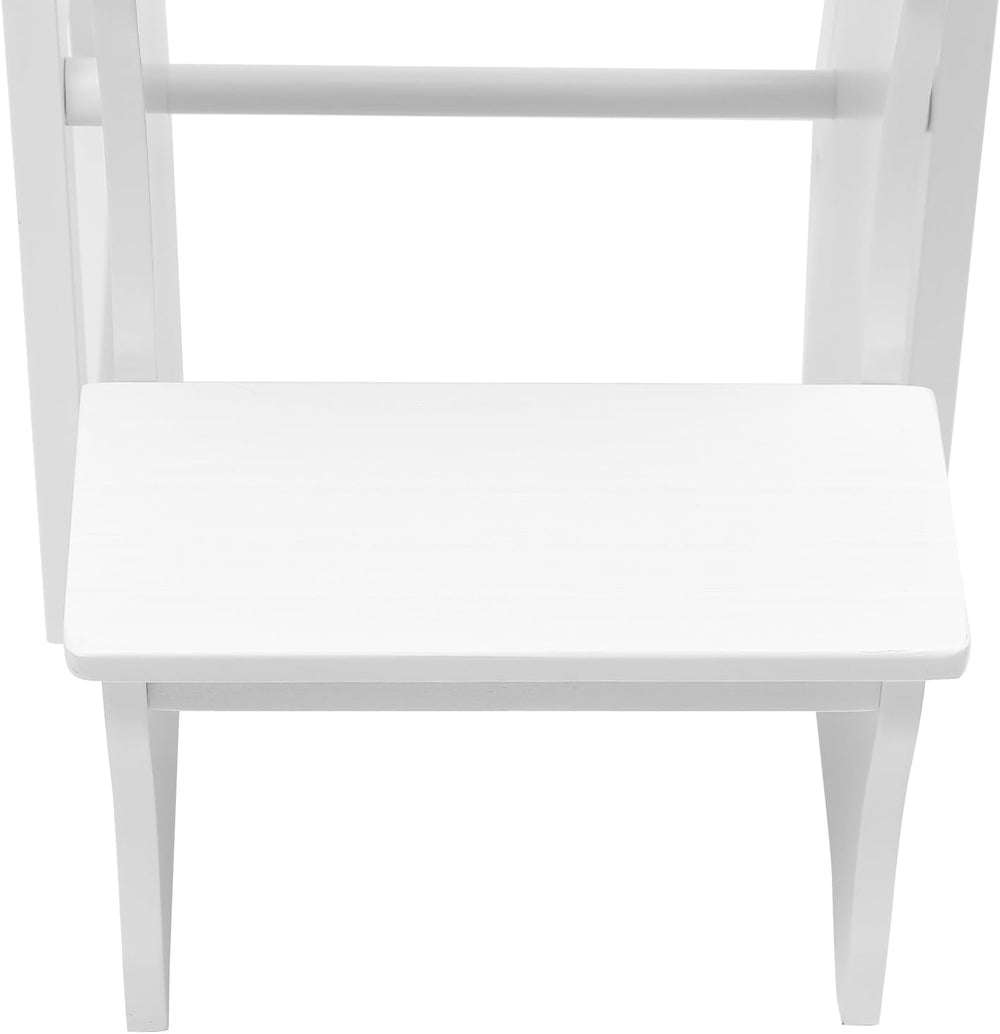 Folding Library Ladder Chair, 3-Step Stool Stepladders Lightweight Portable M...