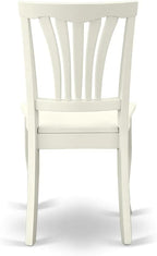 East West Furniture LGAV5-LWH-W 5 Piece Modern Dining Table Set Includes a Rectangle Wooden Table with Butterfly Leaf and 4 Dining Chairs, 42x84 Inch, Linen White
