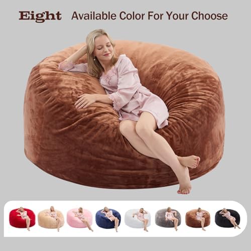 Magic in House 3FT Bean Bag Chair - BeanBag Chairs with Filler, Large Round F...