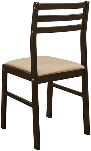 Coaster Home Furnishings 3-Piece Round Wood Dining Room Set Drop Leaf Extensi...