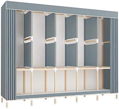 Detachable Wardrobe Steel Frame Thicken Bold Folding Full Hanging Fabric Simp...