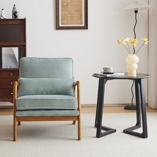 VINGLI Upgraded Premium Corduroy Accent Chair,Upholstered Arm Chair,Solid Woo...