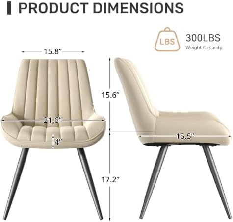 Nebuaegis Modern Dining Chairs Set of 8,Upholstered Dining Room Chairs with T...