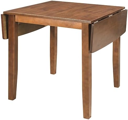 LUMISOL 3-Piece Drop Leaf Dining Table Set for 2, Walnut