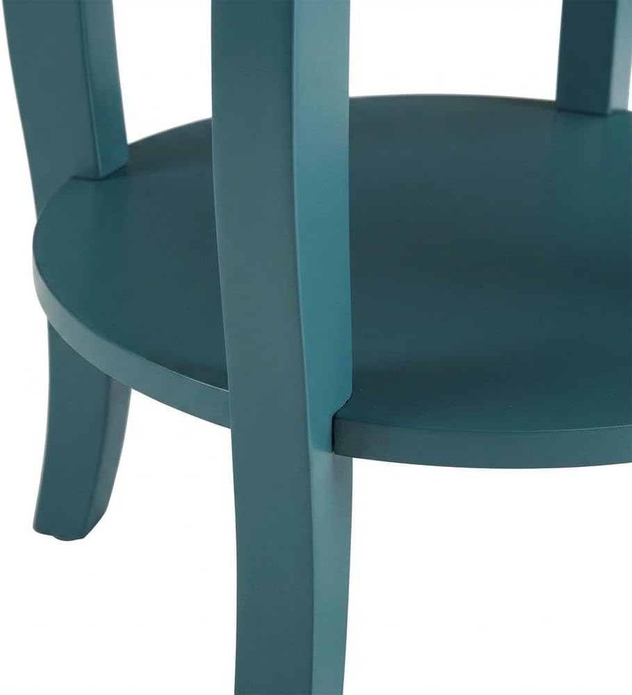 Furnifact Teal, Accent Side Table, Wood Engineered Wood Construction, Durable...