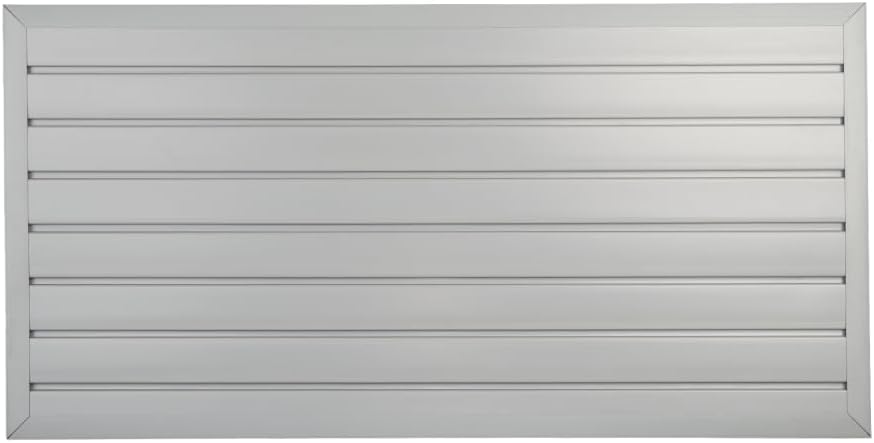 HANDIWALL (GRAY) PVC Slatwall Garage Wall Organizer, 4x2ft Heavy Duty Framed Slatwall Panel Storage Kit, Wall Mount Organizing Storage System For Slatwall Accessories