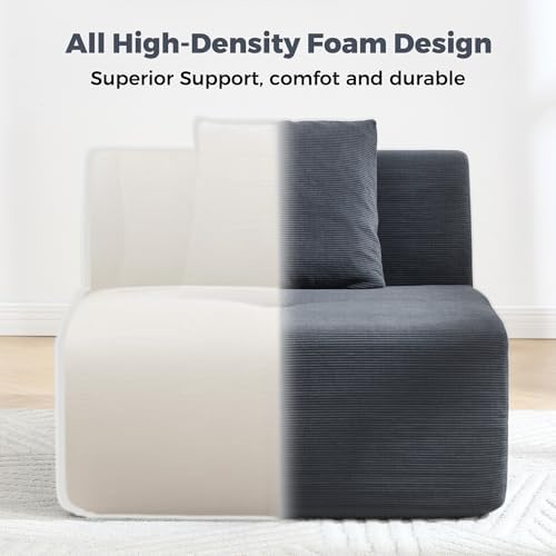86" Loveseat Modular Sectional Sofa, Oversized 2-Seater Full Foam Cloud ...