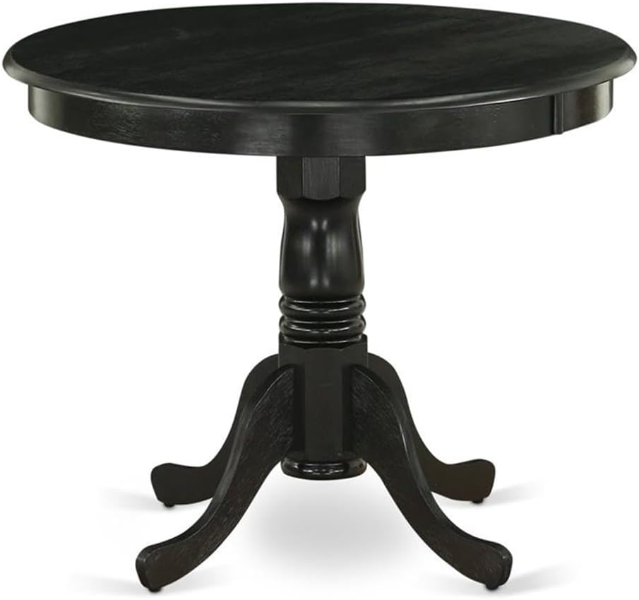 East West Furniture ANT-ABK-TP Antique Dining Room Table - a Round kitchen Ta...