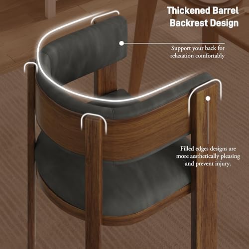 Squireewo Barrel Dining Chairs Set of 4, Modern Dining Room Chairs with Curve...