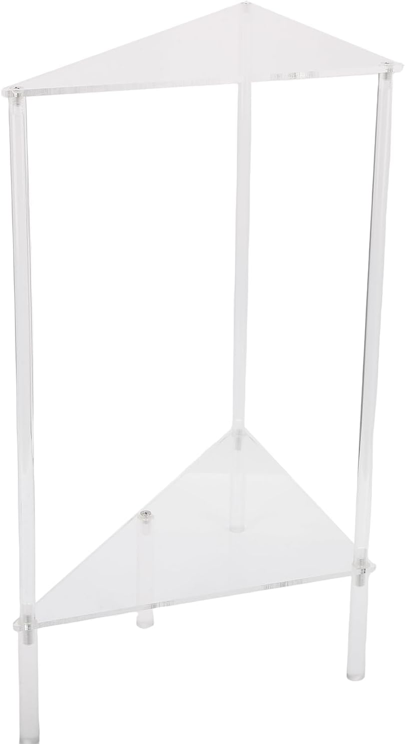 banapoy Acrylic End Table, 2 Tier Clear Corner Side Table, Small Corner Shelf...