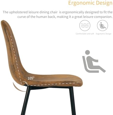 Homy Casa Dining Chairs Set of 4 Modern Style Mid Century Chair for Kitchen D...