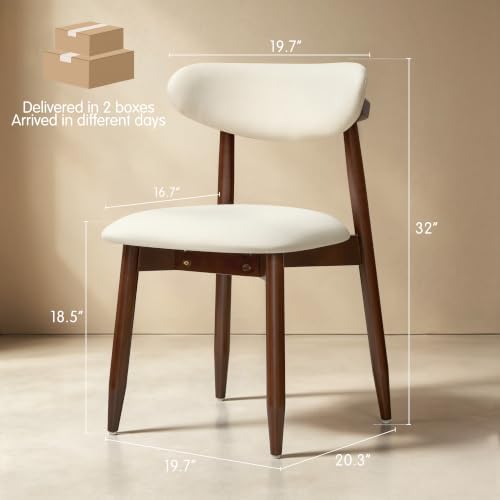 CHUN YI Dining Chairs Set of 6, Upholstered Solid Wood Dining Room Chairs