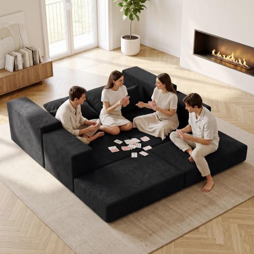Cloud Modular Sectional Sofa, Comfy Couch for Living Room, Modern L-Shaped Co...