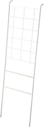 Home Leaning Ladder Rack Blanket Holder Tie Storage Home Decoration Wall Leaning Decorative Ladder for Bedroom Toilet Kitchen, White