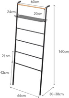 Yamazaki Home Leaning Ladder with Shelf, Space Saving