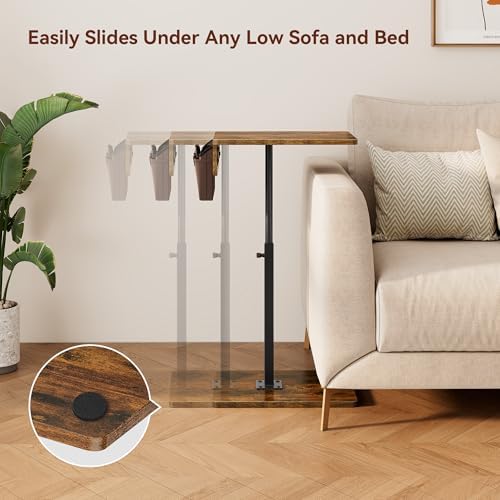 Vagusicc Sofa Armrest Tray Table for Couch, 360° Swivel Height Adjustable TV ...