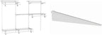 ClosetMaid ShelfTrack Wire Closet Organizer System, Adjustable from 4 to 6 Ft., With Shelves & 2854 ShelfTrack Locking Shelf Bracket for 16 in. Deep Wire Shelving