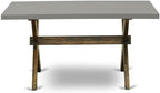 East West Furniture XT796 X-Style Dining Room Table - a Rectangle Solid Wood Table Top with Stylish Legs, 36x60 Inch, Multi-Color