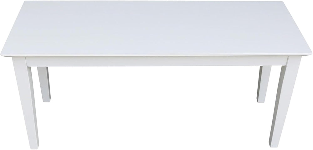 International Concepts Shaker Styled Solid Wood Bench in White