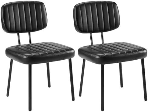 DUMOS Dining Chairs Set of 6, PU Leather Dining Room Chairs with Backrest