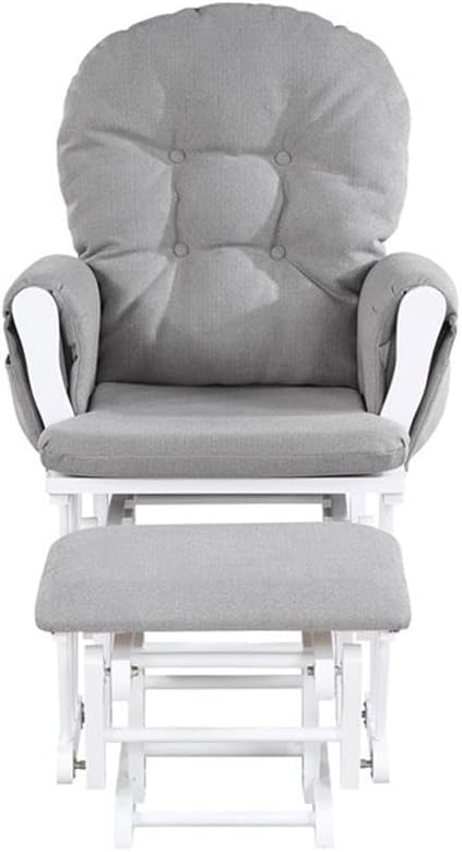 Suite Bebe Mason Glider & Ottoman, White/Oyster