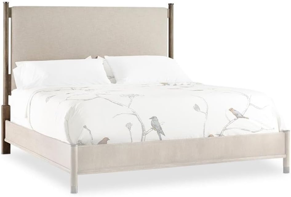 BOWERY HILL Modern Upholstered Headboard, Kurtz Linen Fabric, Transitional St...