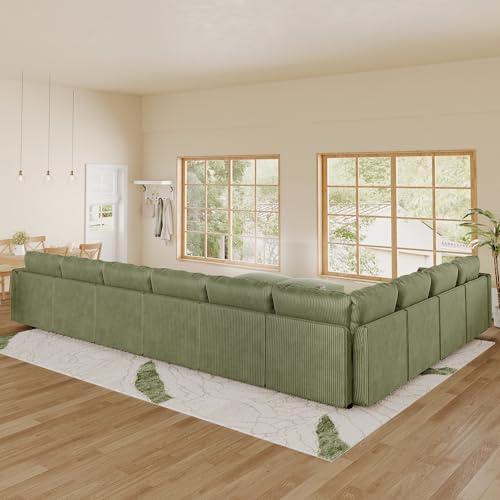 LLappuil 14-Seat Modular Sectional Sofa with Storage, 163" Oversized U-S...