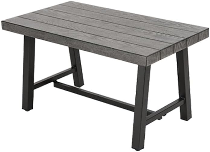 Grand patio Outdoor Coffee Table, 32 Inch Side Table Modern Rectangle with Faux Wood Tabletop Fits with Conversation Set