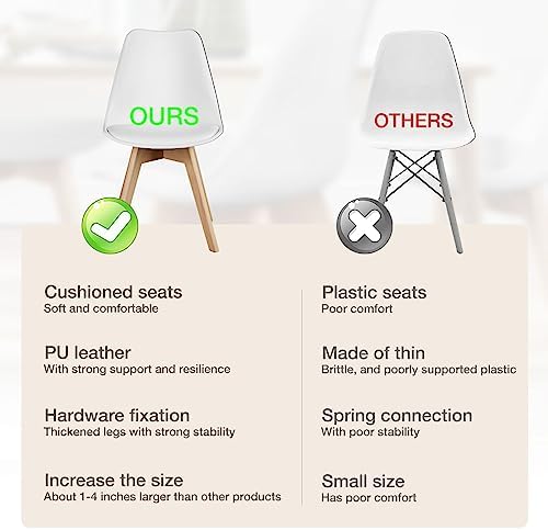 OLIXIS Dining Chairs Set of 8, PU Leather Accent Chairs for Living Room