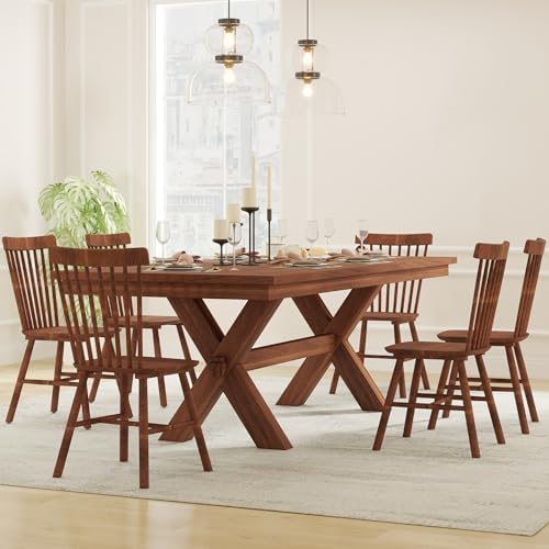 Windsor Dining Chairs Set of 2, Farmhouse Kitchen & Dining Room Chairs wi...