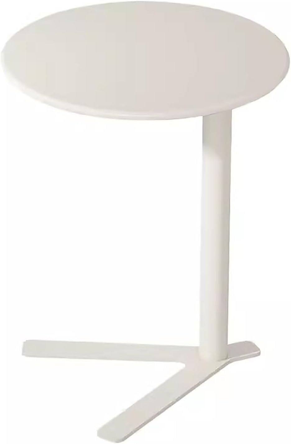 Round End Table,Embedded Coffee Table with V-Type Base,Sofa Side Table for Li...