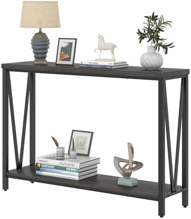 FOLUBAN Console Table for Entryway, Modern Sofa Table Behind Couch, Narrow En...