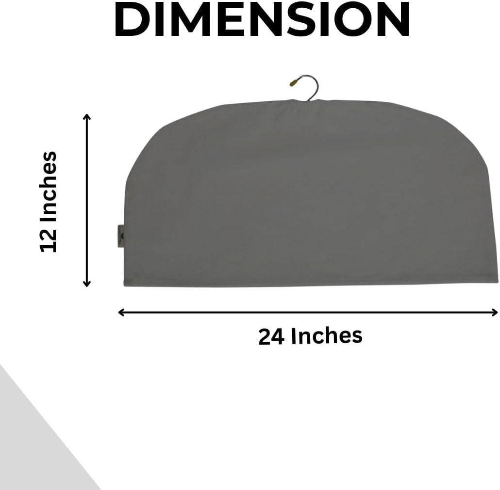 Shoulder Covers for Clothes - Breathable Garment Dust Covers Protectors for Suit, Coats, Jackets, Dress Closet Storage (Grey, Set of 5)