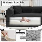 JJJ 78 inch Boneless Sofa Bed Sleeper Couch | Versatile Futon Sofa, Corduroy Fabric, Convertible Couch Bed, No Assembly