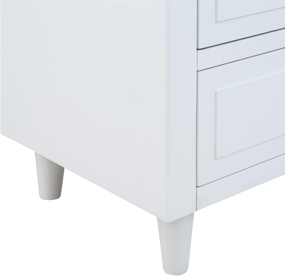3-Drawer Nightstand for Bedroom, Storage Wood Cabinet, Simple Bedside Table, ...