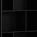 SIMPLIHOME Draper Bookcase - 64 inch Tall Solid Hardwood Wide Storage Bookshelf in Black, Mid-Century Modern Storage for Living Room, Study Room or Office with Adjustable Shelves and Tapered Legs