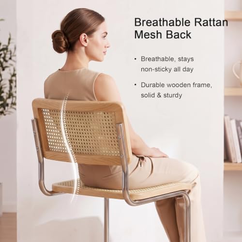Rattan Dining Chairs Mid Century, Cesca Chairs Set of 2 for Kitchen Room