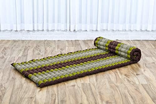 Leewadee Thai Roll Mat 75 x 28 inches Kapok Firm | Breathable folding mattress for sleeping, yoga, meditation & massage. For travel, camping, the car or as a guest bed