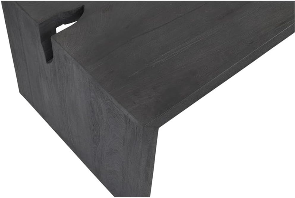 Pemberly Row 3-Piece Cocktail Table Set, Reclaimed Solid Wood, Ebony Gray Fin...