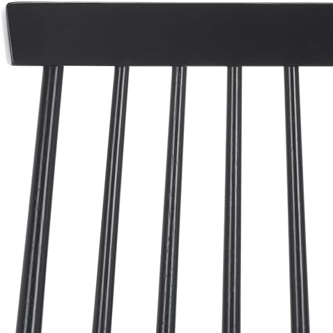 SAFAVIEH Burris Wood Accent Chair Set of 2, 17.7" Seat Black AMH8511A